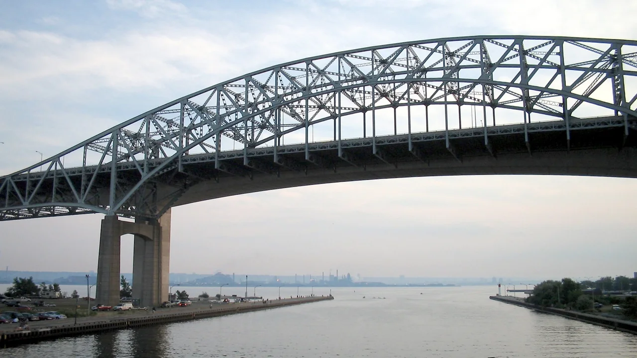 Burlington Bay Skyway in the Hamilton and Burlington service region